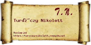 Turóczy Nikolett névjegykártya