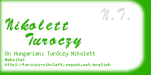 nikolett turoczy business card